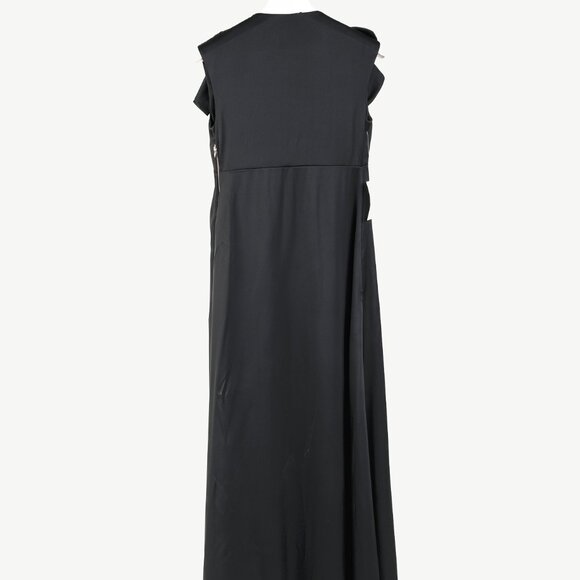Rochas Black Silk Charmeuse Ruffle Evening Gown - Picture 2 of 10